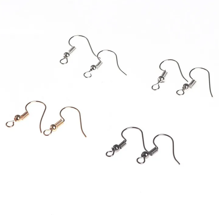7 50pcs Ear Hook For Diy Earring Marking Gold Plated Earrings For Women Silver  Earhook Diy Craft Jewelry Marking Components
