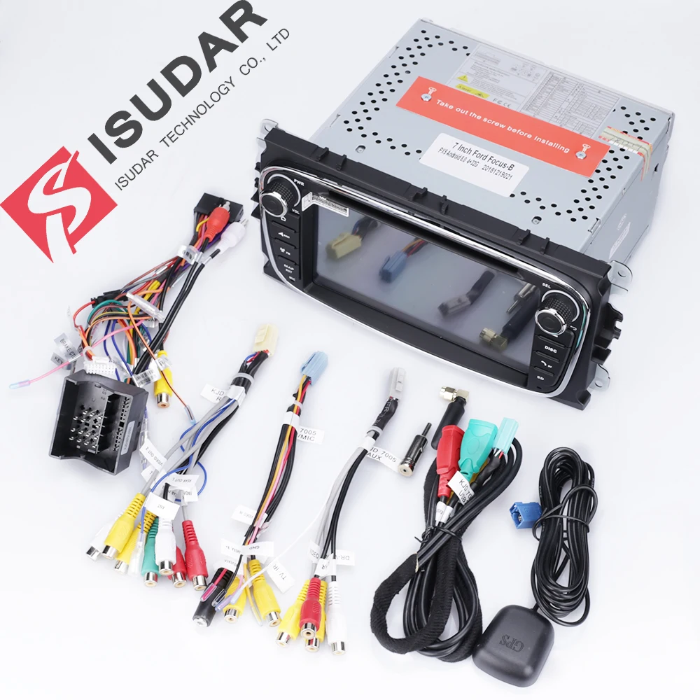 Isudar coche reproductor Multimedia Android 9 GPS 2 Din reproductor de dvd del coche para FORD/enfoque/S-MAX/Mondeo /C-MAX/Galaxy wifi coche radio DSP DVR