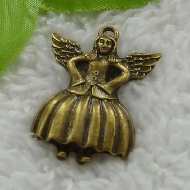 40 pieces antique bronze angel charms 36x28mm 3174angel charmbronze