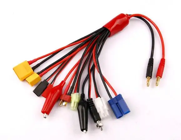 

Lipo Battery Multi Charger Plug Convert Cable 10 in 1 Transfer Line RC Hobbies Accessories(XT60,XT90,EC5,JST,Tamiya,JR,Futuba)
