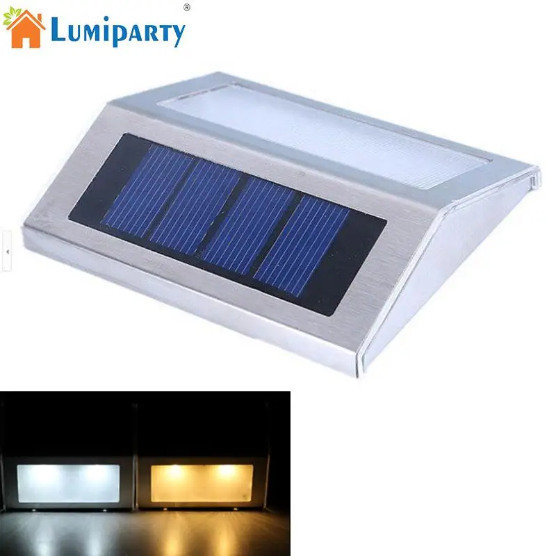 

LumiParty Exquisite LED Stainless Steel Solar-Powered Balcony Lamp with Warm White Light Corridor Light