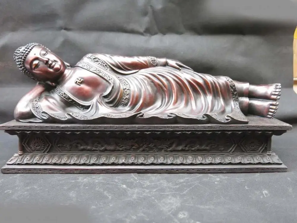 

17' Chinese red copper carved beautifully doss Sakyamuni buddha Sculpture Statue A(0505)