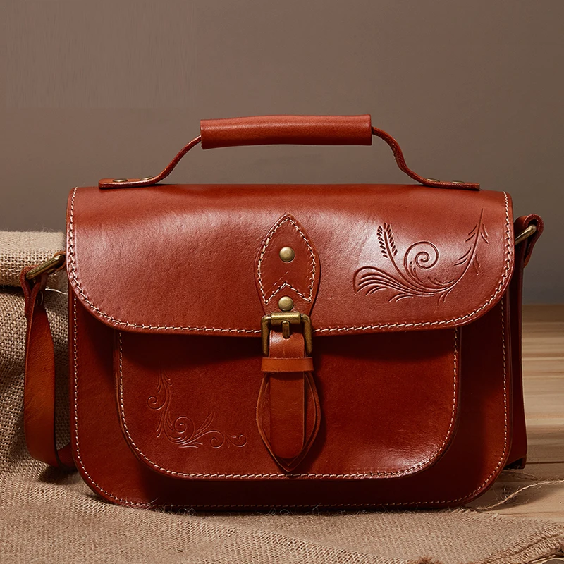 

Women Cross Body Messenger Shoulder Bags Handbag Female Cowhide Tote Purse Top Quality Genuine Tanner Leather Top Handle Bag