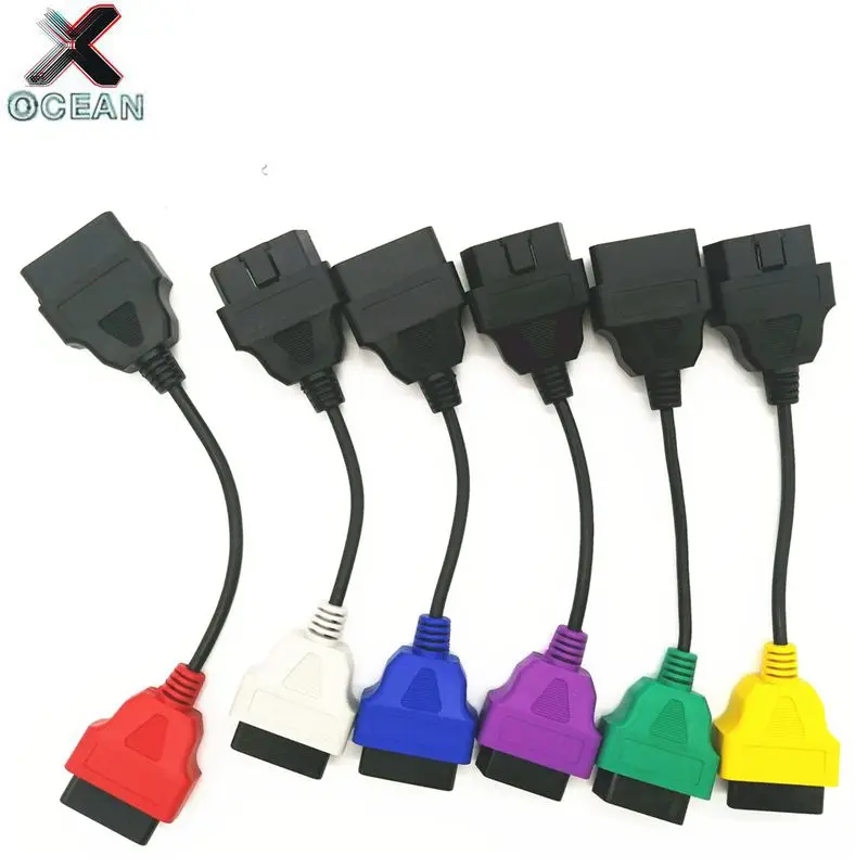 6 шт. хорошее качество для fiat ecu scan OBD2 разъем Диагностический кабель для Fiat ECU Scan мульти ECU Scan кабель для Fiat