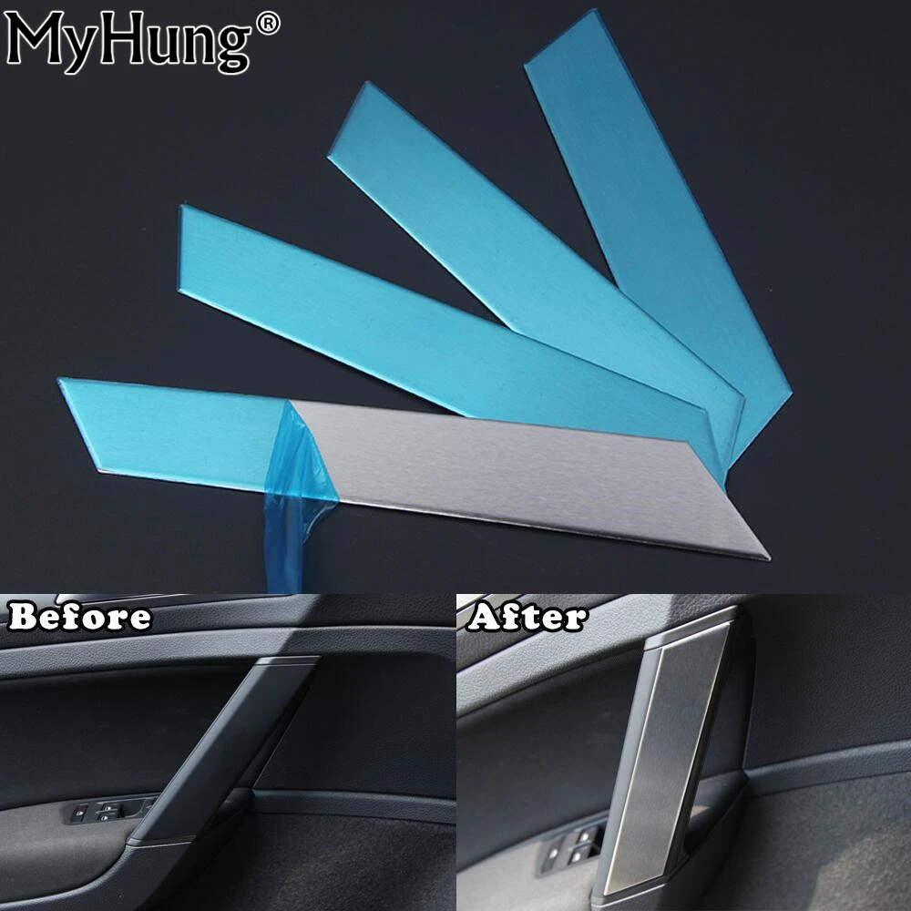 Matt Stainless Steel Car Door Handle Cover Auto Stickers Car Styling Decoration For VOLKSWAGEN VW Golf 7 Golf7 MK7 4pcs per set