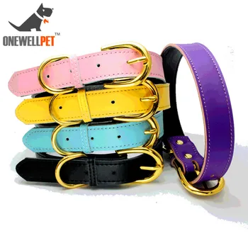 

Puppy Dog Collars Harness Dog Sets Leather Leashes Bite Neck Strap Strong Collar Golden Hook Comfort Cat Dog Supplies 11 Colors
