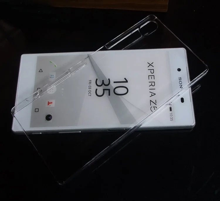 100 шт./партия. ultra clear crystal прозрачный Твердый переплет чехол В виде ракушки для Sony