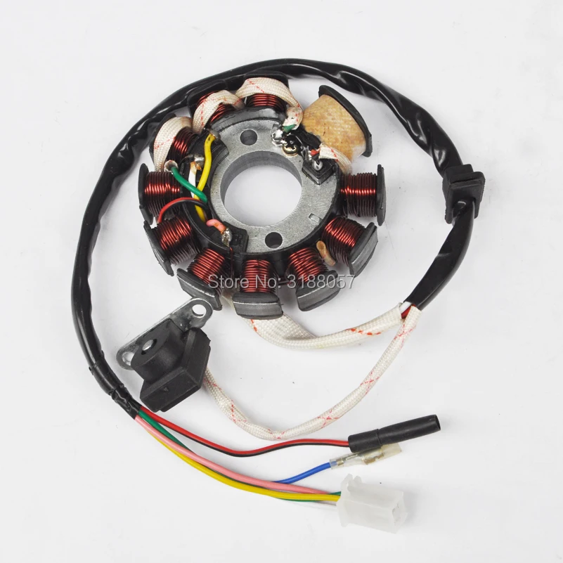 Катушка статора зажигания Magneto 11 полюсов GY6 125 катушек для 125cc 150cc мопеда скутера