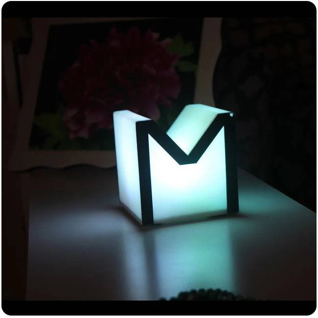 2018 горячая Распродажа LED 7 цветов меняющие ABS M буквы ночной клуб бар Паб