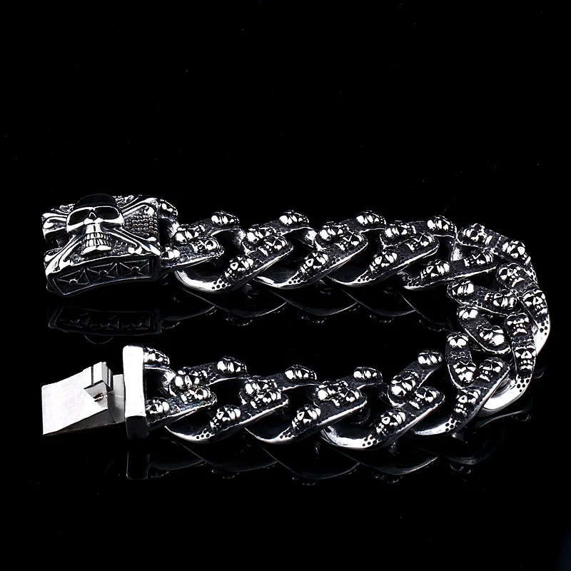 BEIER уникальный крутой браслет с черепом и браслет для мужчин 316 нержавеющая сталь высокое качество рождественские украшения для мужчин подарок BC8-060