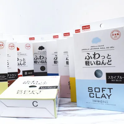 

New Japan Soft Clay Lightweight Modeling Air Dry Ultralight Clay Blue Pink Black White Red Yellow Green Brown QTW6053