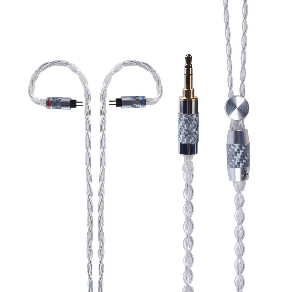 7N чистое серебро Модернизированный кабель 3,5 мм 2,5 мм сбалансированный кабель MMCX для Shure Se215 Se535 Se846 2pin разъем для AS10 ZS10 - Цвет: 2 pin 3.5mm