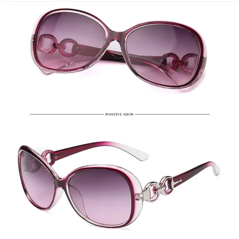 Модные солнцезащитные очки для женщин, брендовые дизайнерские линзы, солнцезащитные очки для женщин, Классические винтажные женские солнцезащитные очки для вождения - Цвет линз: Transparent-Purple