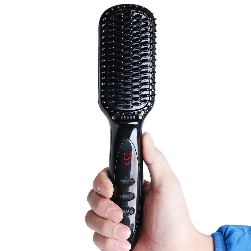 

Hair Comb Negative Ion Ceramics Hair Brush Fast Hair Straightener Comb Electric Hairs Brushes Comb