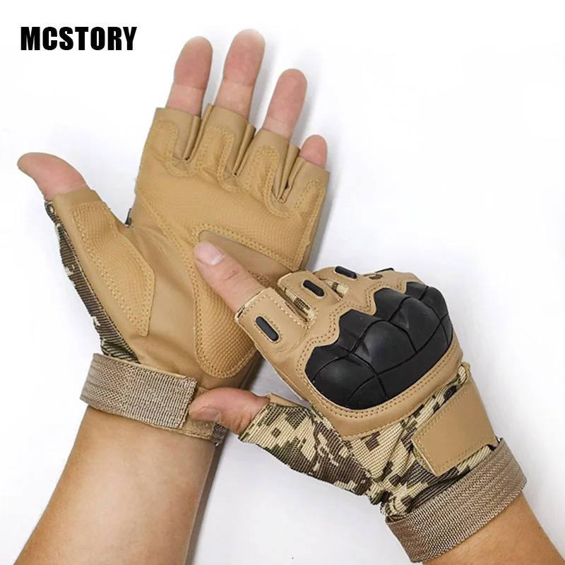 

Outdoor Tactical Fingerless Gloves Military Army Shooting Hiking Hunting Climbing Cycling Riding Airsoft Half Finger Gloves