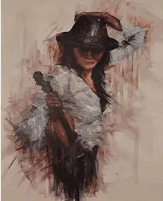 

MaHuaf-X1620 The musician Framed Acrylic Paint by Number kit 40x50cm hand painted painting by numbers