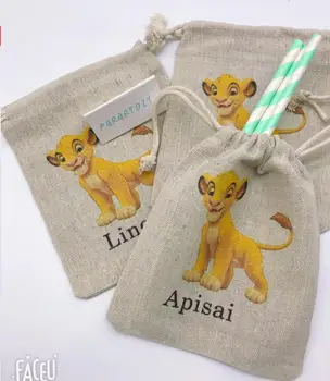 

Customize any cartoon lion Birthday party favor Gift Bags,Baby Shower gift bags favor package bags,Christening baptism gift bags