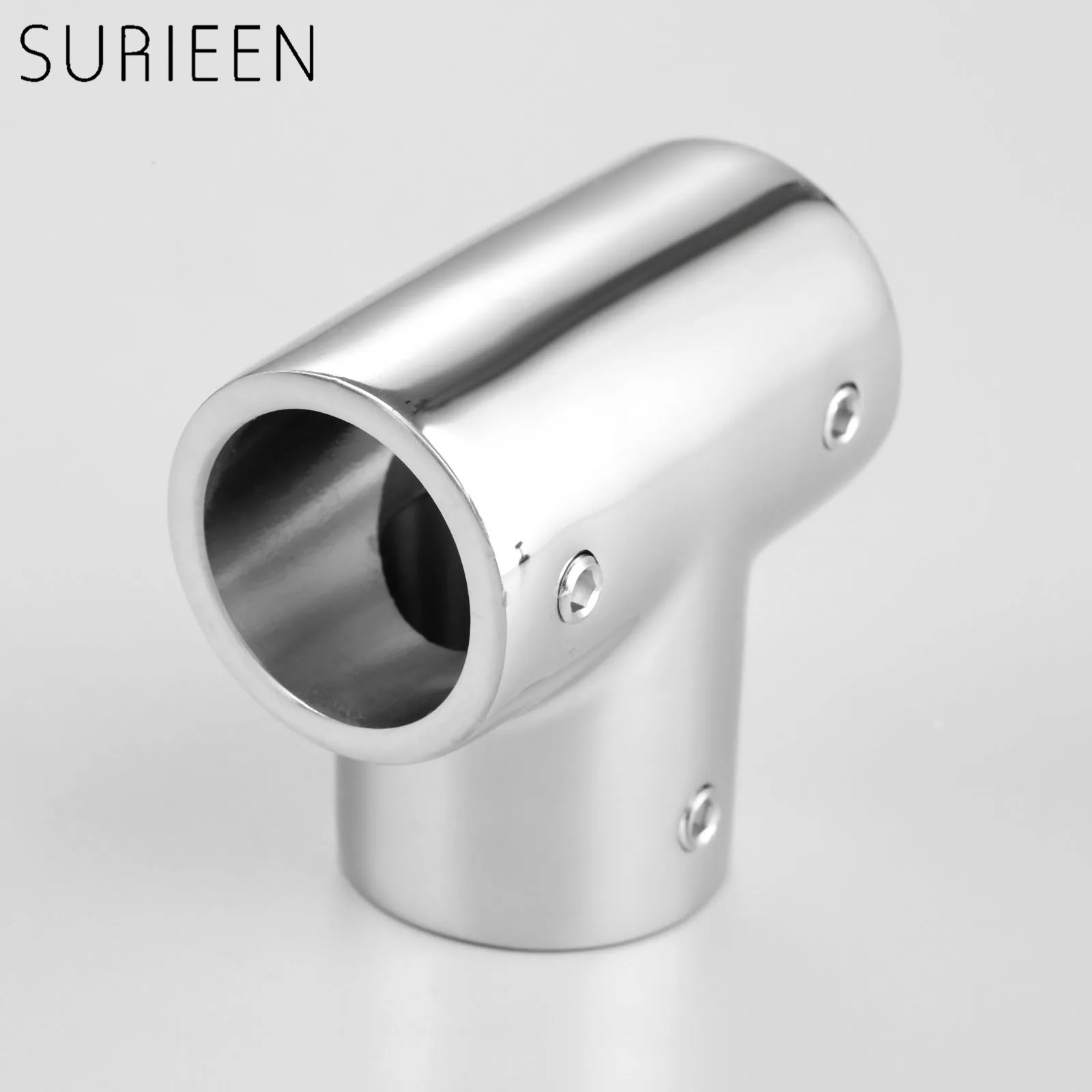 1Pc Marine 316 Stainless Steel 1"" 25mm Tube Pipe 3 Way 90 Degree Tee Hardware Boat Hand Rail Fitting Boats Accessories Yacht