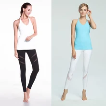 Женский жилет для йоги сплошной цвет Быстросохнущий дышащий для фитнеса спортивный летний LMH66