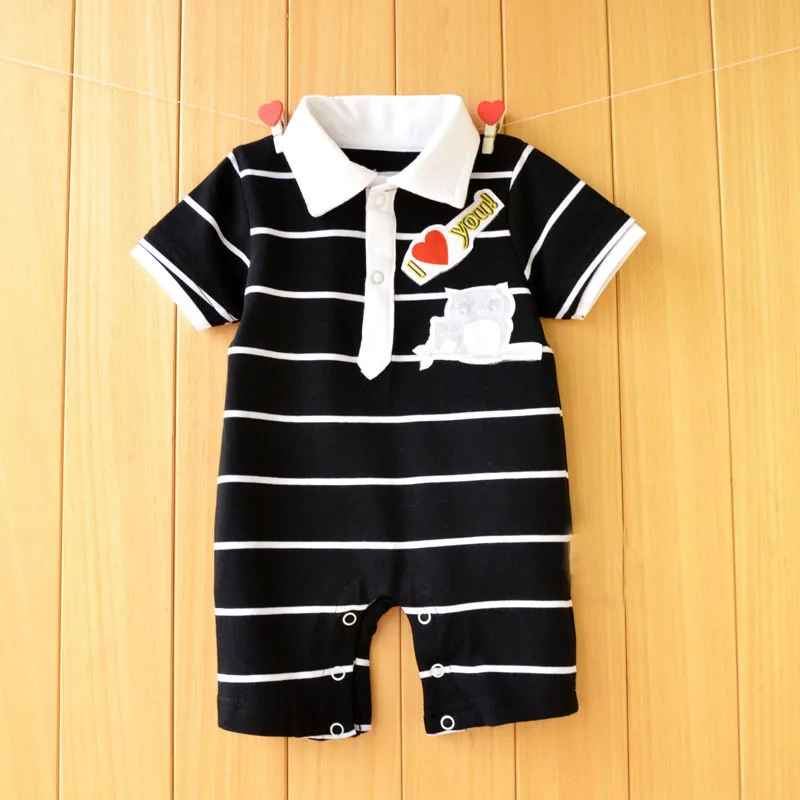 

Black White romper baby clothes baby rompers infant Newborn Baby Girls Boys Clothes Short sleeves Cotton T-shirt