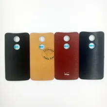 Black/Blue/Brown/Red For Motorola Moto X2 2nd Gen Genuine Leather Battery Housing for Moto X 2014 XT1097 with 3M Glue Sticker