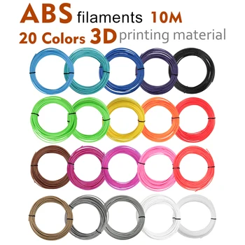 

Quality product 3d pen filament ABS 1.75mm 20 colors 3D Printer Materials Threads ROHS certified 3d printer 3d pen wire