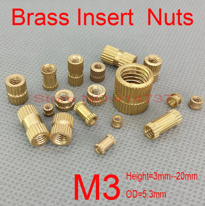 M3 Brass Insert Nut,thumb Brass Knurled Round Nut Injection Moulding Od