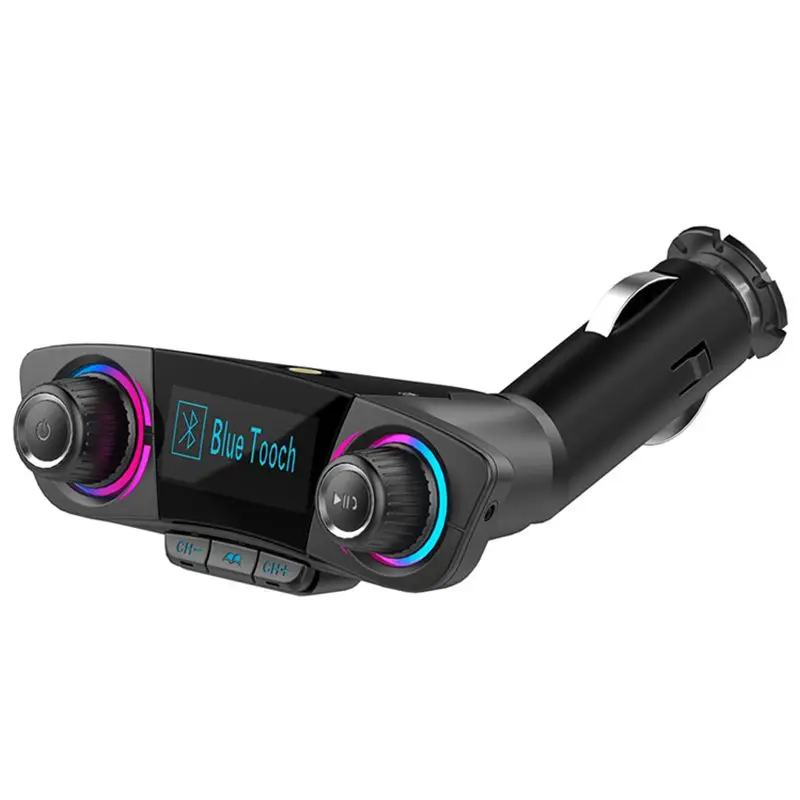

FM Transmitter Bluetooth Car Kit Handsfree A2DP AUX Audio Car MP3 Player Large Screen Display Dual USB Car Charging