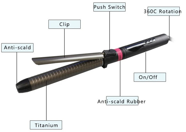 Профессиональные бигуди для волос ролик щипцы для завивки палочка цифровой волны укладки волос Инструмент styler регулировка температуры клип