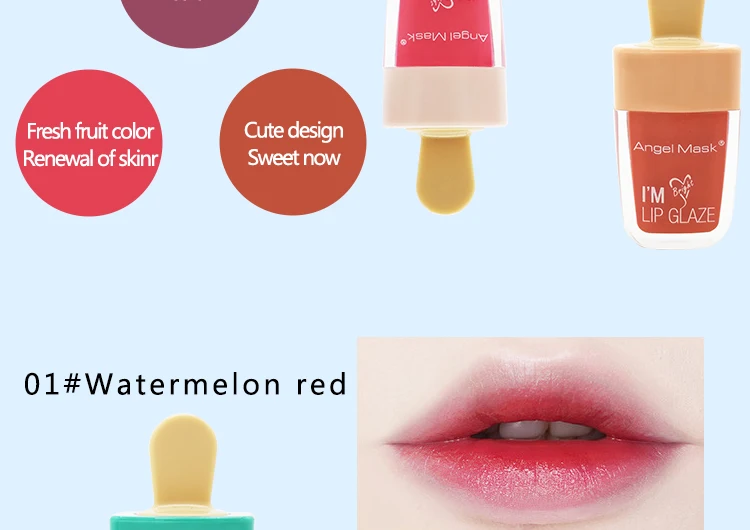 ANGEL MASK Cherry Liquid Lipstick Pink Lip Tint Magic Lip Plumper Nature Long Lasting Moisturizing Matte Lipstick (4)