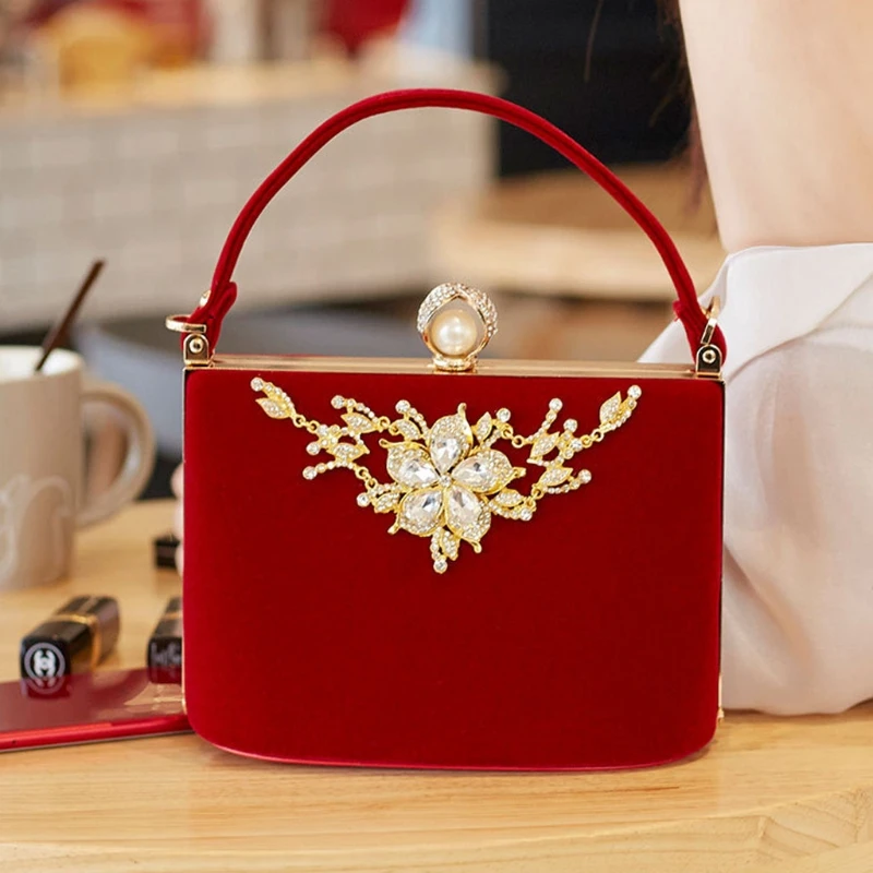 

Flower Evening Clutch Bag Wedding Handbag Crossbody Shoulder Bags Purse Wallet