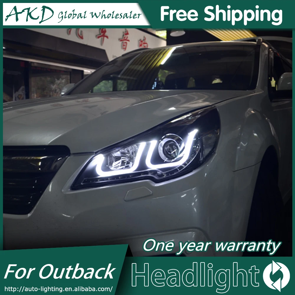 

AKD Car Styling for Outback Headlights 2010-2014 New Outback LED Headlight LED DRL Bi Xenon Lens High Low Beam Parking