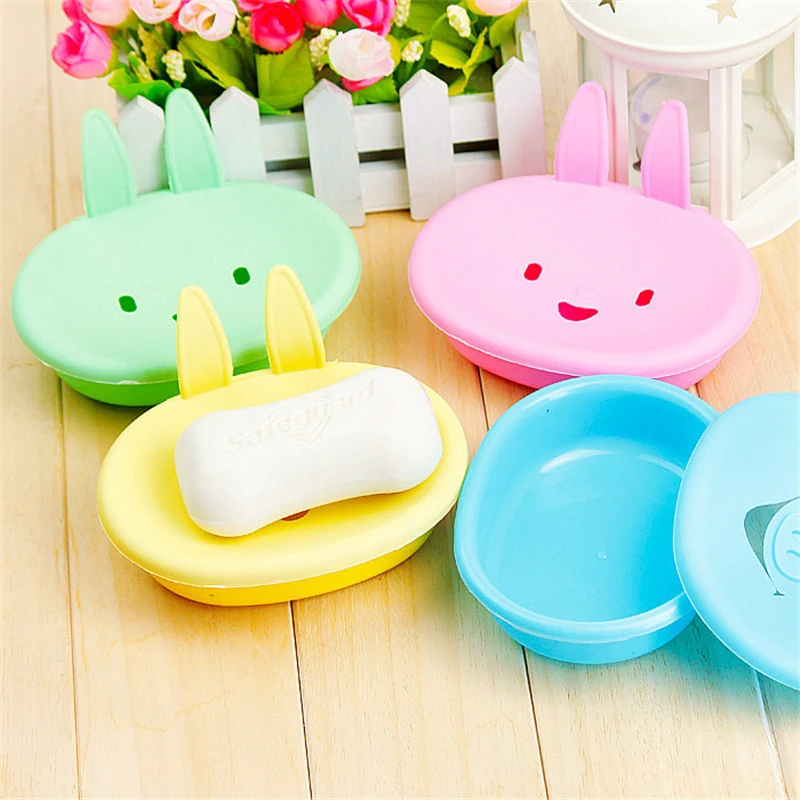 

Multicolor Creative Small Rabbit Soap Box 1 pcs Fashion Soap Dish Plate Soap Holder Travel Bathroom Accessories