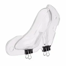 1х форма 3 зажимы 3D Высокий каблук обуви шоколадная Форма торт из конфет форма для желе Свадебный домашний декор