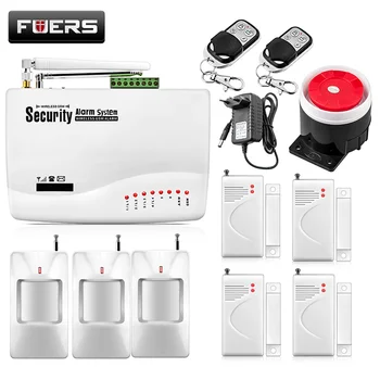 

Fuers Wired Wireless GSM Alarm System Home Security Burglar App Control Protection Auto Dialer SMS Call Remote Control Alarm Kit