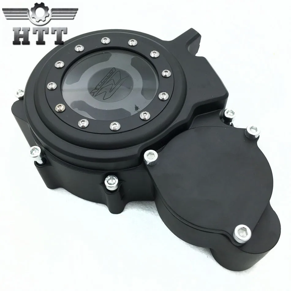 Aftermarket free shipping motorcycle parts Billet Engine Stator cover see through for Suzuki GSXR 600 750 2006-2013 BLACK left Aftermarket free shipping motorcycle parts Billet Engine Stator cover see through for Suzuki GSXR 600 750 2006-2013 BLACK left