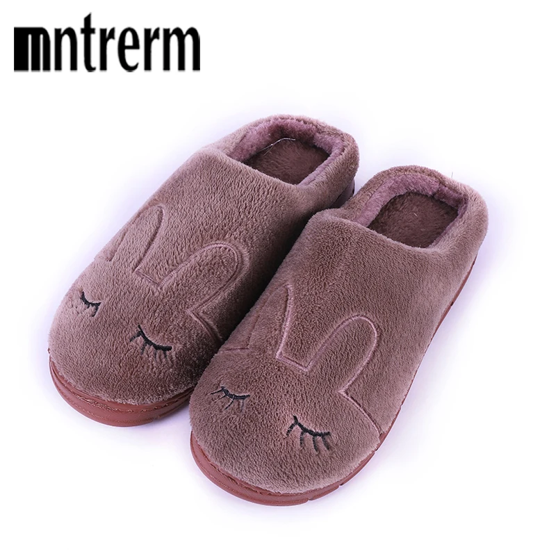 Mntrerm Новое поступление Мультяшные животные мужские домашние тапочки для дома