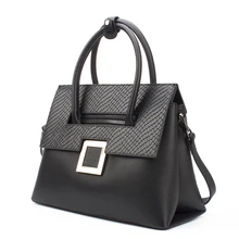 Брендовые черные женские двухсторонние сумки на плечо из натуральной кожи, большая вместительность, деловые сумки из коровьей кожи для женщин