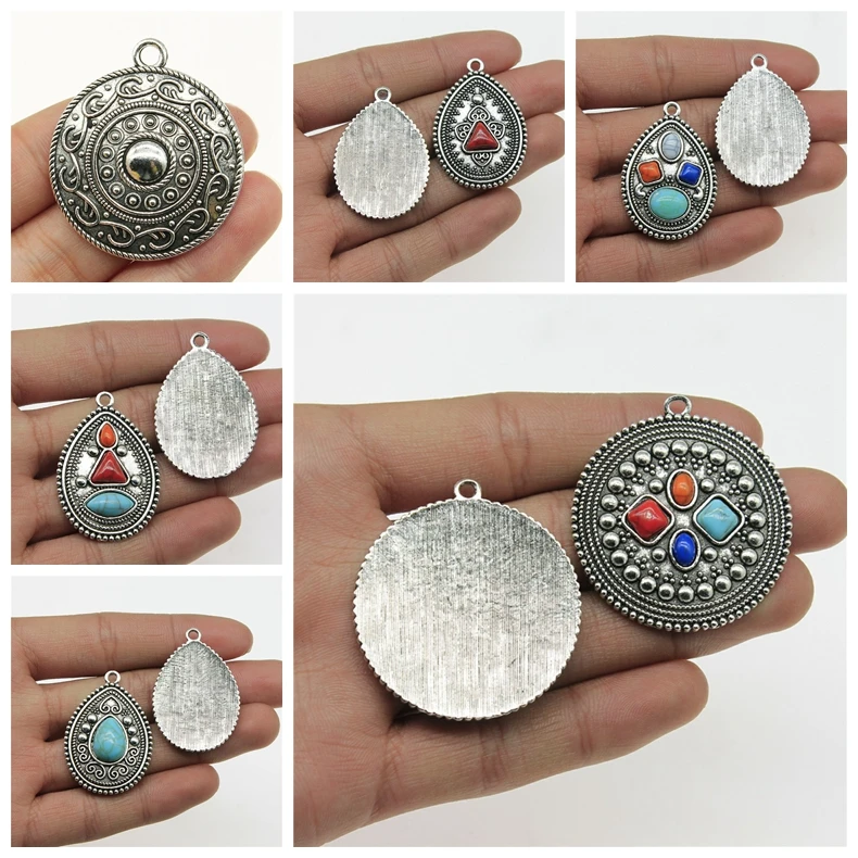 

New Fation Earing Waterdrop Earrings Pendant Mix Charms For Jewelry Making Diy Craft Supplies Vintage Earrings