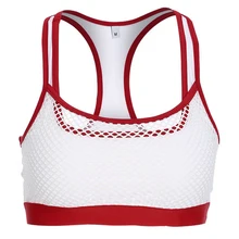 Новейший дышащий сетчатый спортивный бюстгальтер-Топ женский ударопрочный Пуш-Ап Йога Бюстгальтеры для фитнеса бега зала жилет Топ