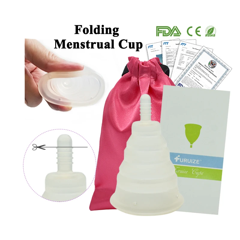 Стиль, складная менструальная чашка, медицинский класс, силиконовая женская гигиеническая менструальная чашка, многоразовая Женская менструальная чашка
