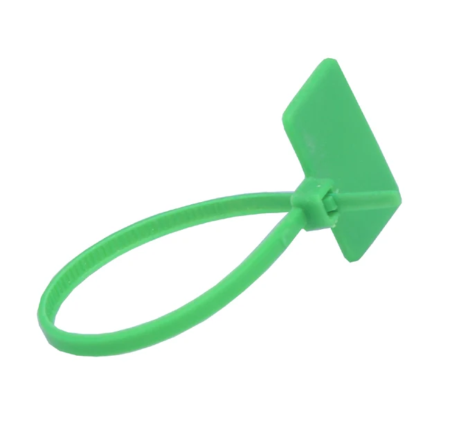 

100 Pieces 4.5" Marker Zip Ties Nylon Cable Zip Tie Marker Cable Wire Ties Green