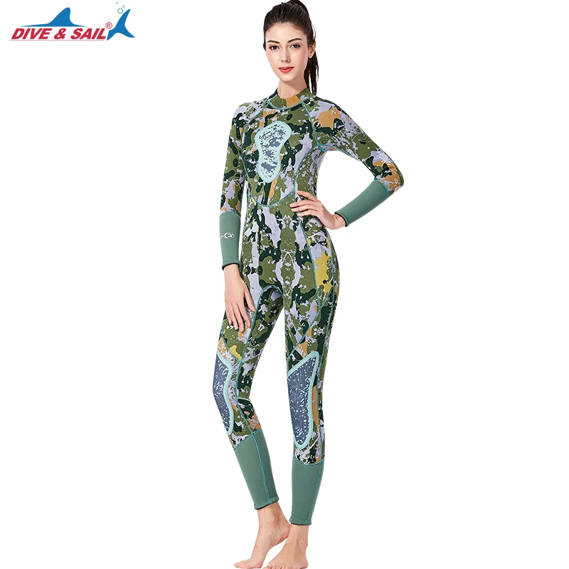Women Full Body Wetsuits with Premium 3mm Neoprene Long Sleeve Long Leg