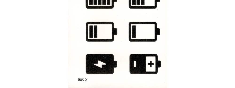 Фальшивая, временная Переводные водяные татуировки черный аккумулятор энергетический стикер на бар мужчины женщины красота прохладное тело искусство жива песни X205