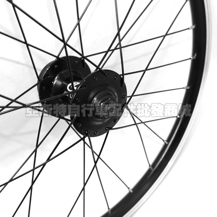 Sale 20inch Folding BMX Bike Sealed bearing Disc V Brake 28Hole Bicycle Double Rim 406 100/135mm Wheels Wheelset Ring 1