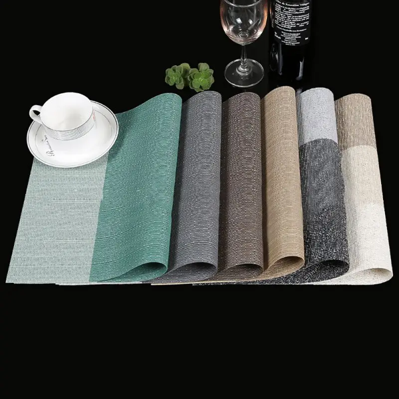 4 قطع أدوات المائدة سادة كوستر القهوة الشاي مكان حصيرة PVC الطعام مفرش طاولة أوروبا نمط المطبخ أداة H1