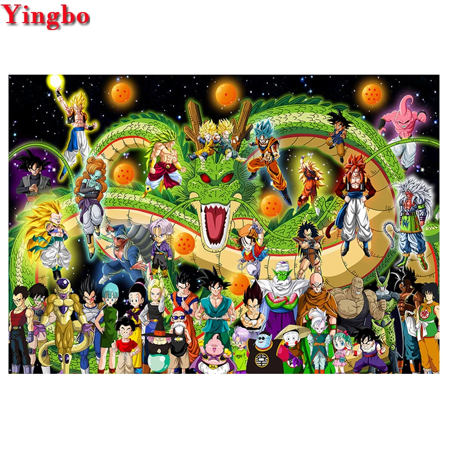 5D DIY Diamond painting Dragon Ball Z full Square round Diamond embroidery Cross stitch 3d pictures Mosaic Rhinestones Painting