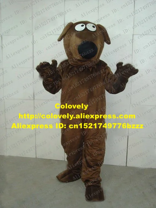 Маскарадный костюм коричневого щенка Mascotte Cutu Pup Doggie для взрослых с большим черным