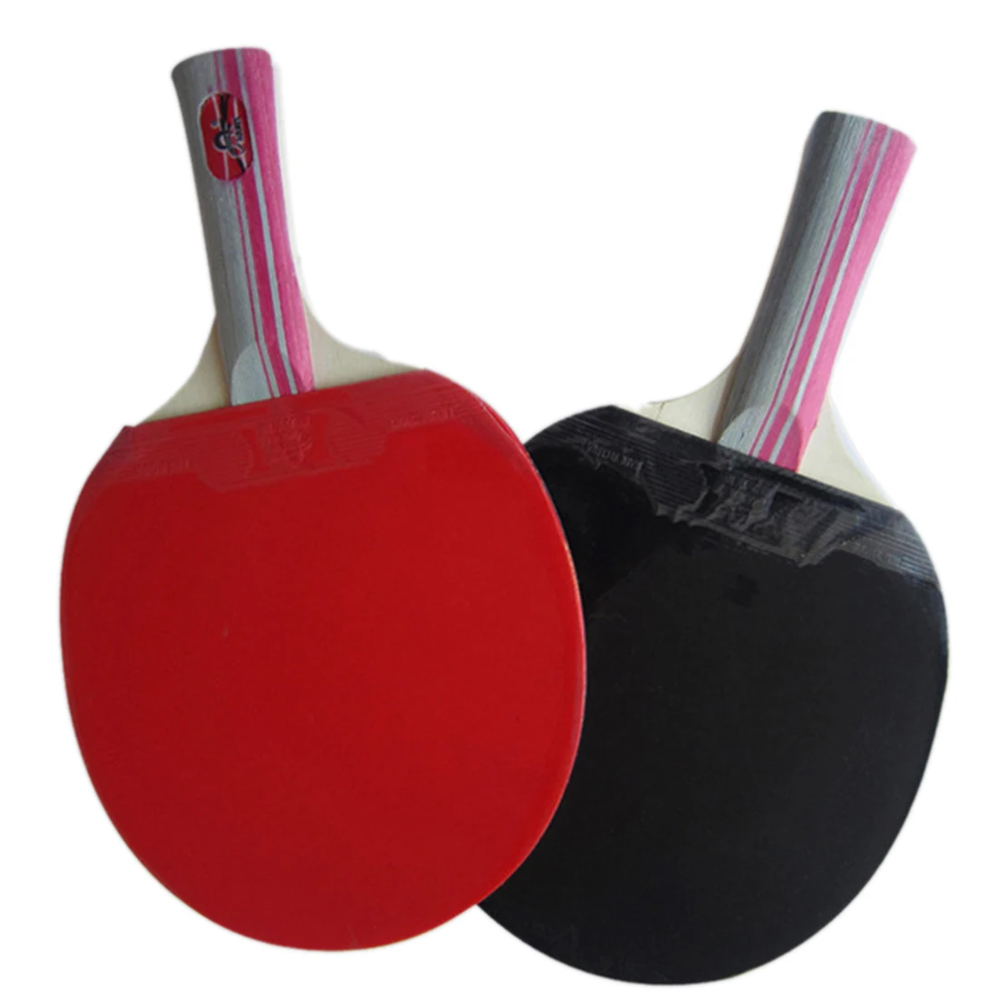 1 Pair Table Tennis Racket Set Long Handle Oxford Rubber with 3