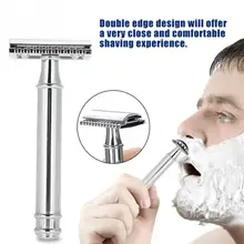 Двустороннее безопасное ежедневное ручное винтажное лезвие для бритья, классическое безопасное для мужчин